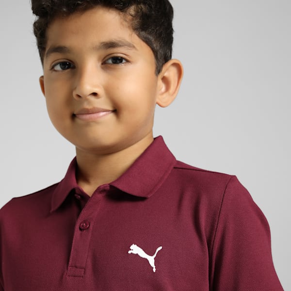 Youth Logo Polo, Dark Crimson, extralarge-IND