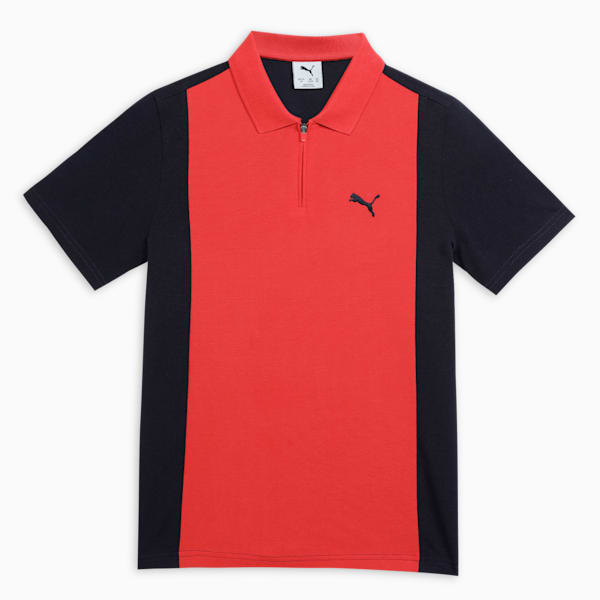 Youth Colorblock Polo, New Navy, extralarge-IND