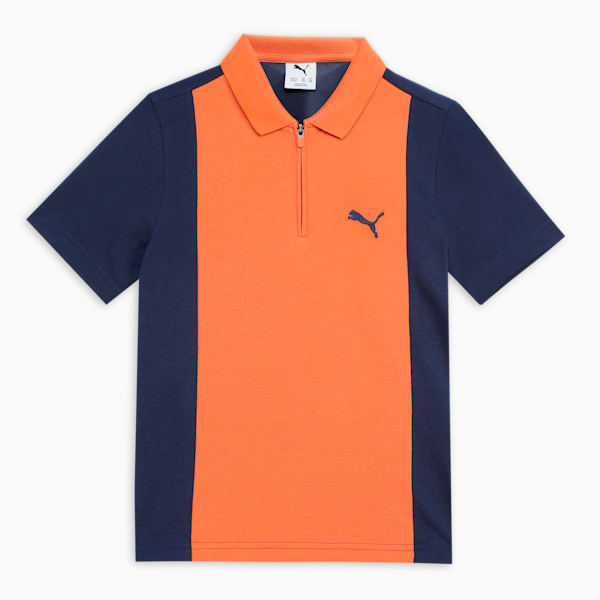 Youth Colorblock Polo, Maple Syrup, extralarge-IND