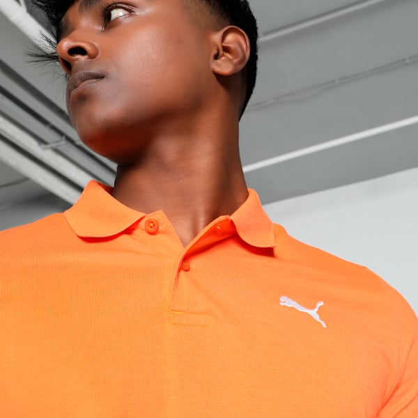 Men's Slim Fit Polo T-shirt, Rickie Orange, extralarge-IND
