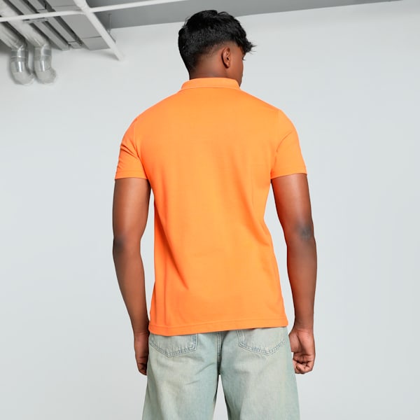 Men's Slim Fit Polo T-shirt, Rickie Orange, extralarge-IND