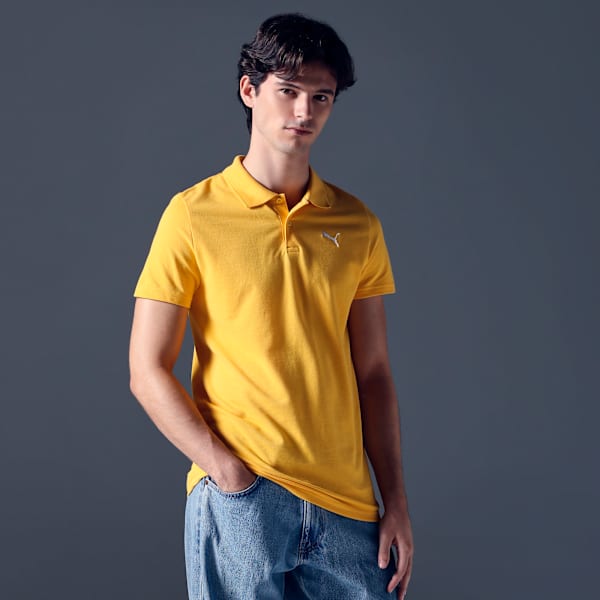 Men's Slim Fit Polo T-shirt, Mustard Seed, extralarge-IND