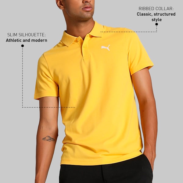 Men's Slim Fit Polo T-shirt, Mustard Seed, extralarge-IND