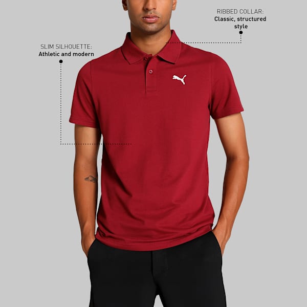 Men's Slim Fit Polo T-shirt, Team Regal Red, extralarge-IND