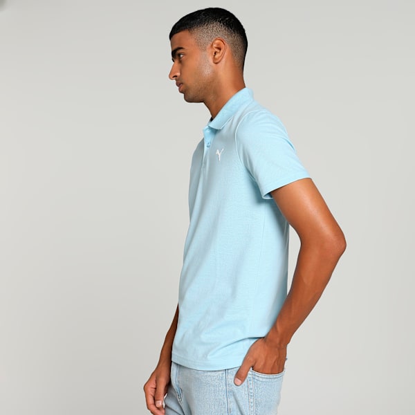 Men's Slim Fit Polo T-shirt, Silver Sky, extralarge-IND