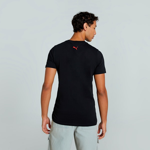 Men's Slim Fit Graphic Tee, PUMA Black, extralarge-IND