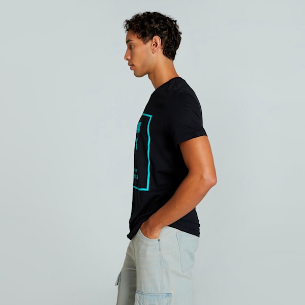 Men's Box Graphic Slim Fit Tee, PUMA Black, extralarge-IND