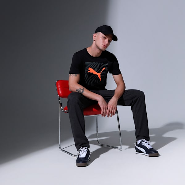 Men's Logo Graphic Slim Fit Tee, PUMA Black, extralarge-IND