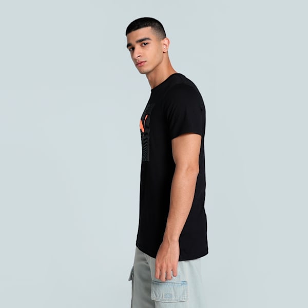Men's Logo Graphic Slim Fit Tee, PUMA Black, extralarge-IND