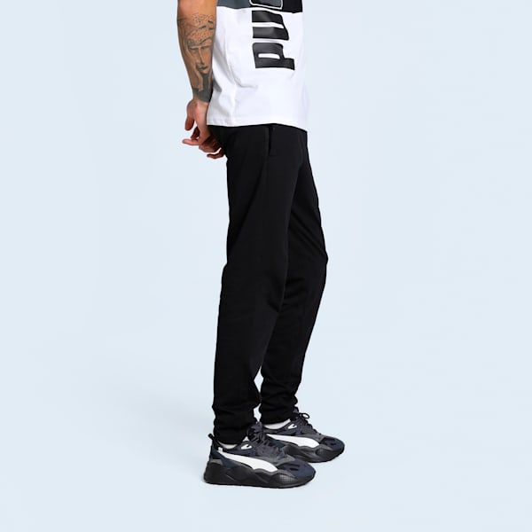 Men's Zippered Jersey Pants, PUMA Black, extralarge-IND