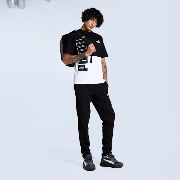 Men's Zippered Jersey Pants, PUMA Black, extralarge-IND