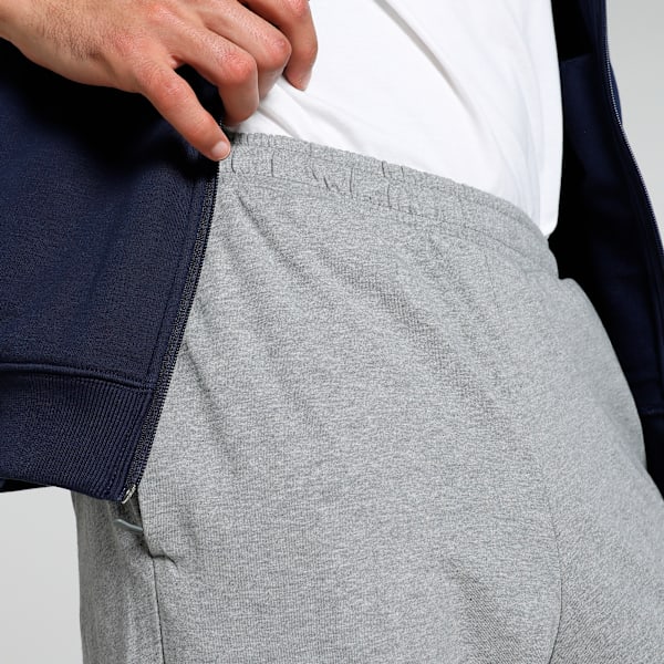 Men's Zippered Jersey Pants, Medium Gray Heather, extralarge-IND