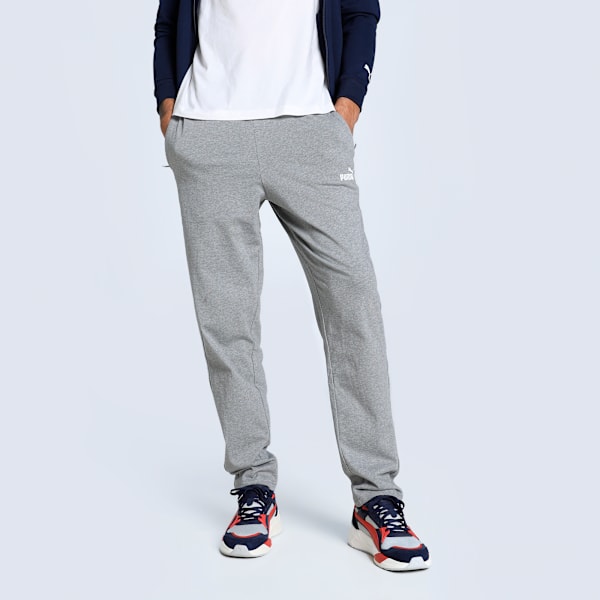 Men's Zippered Jersey Pants, Medium Gray Heather, extralarge-IND
