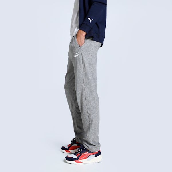 Men's Zippered Jersey Pants, Medium Gray Heather, extralarge-IND