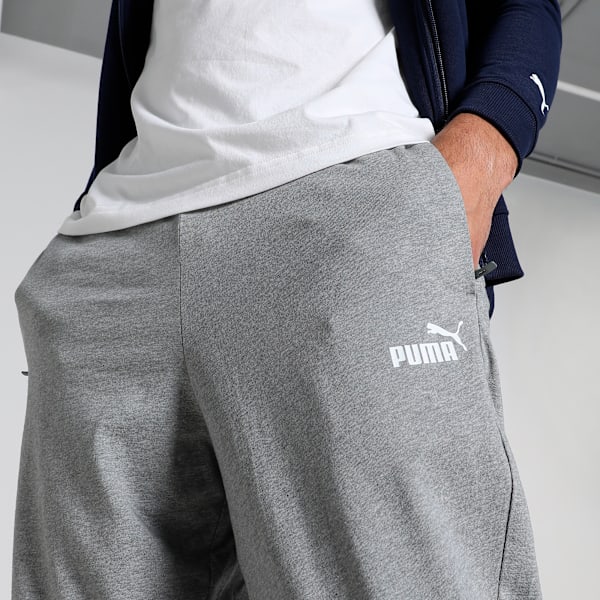 Men's Zippered Jersey Pants, Medium Gray Heather, extralarge-IND