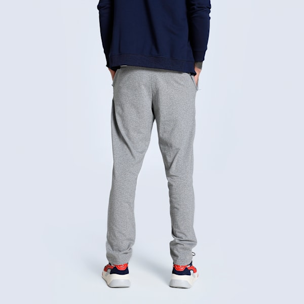 Men's Zippered Jersey Pants, Medium Gray Heather, extralarge-IND
