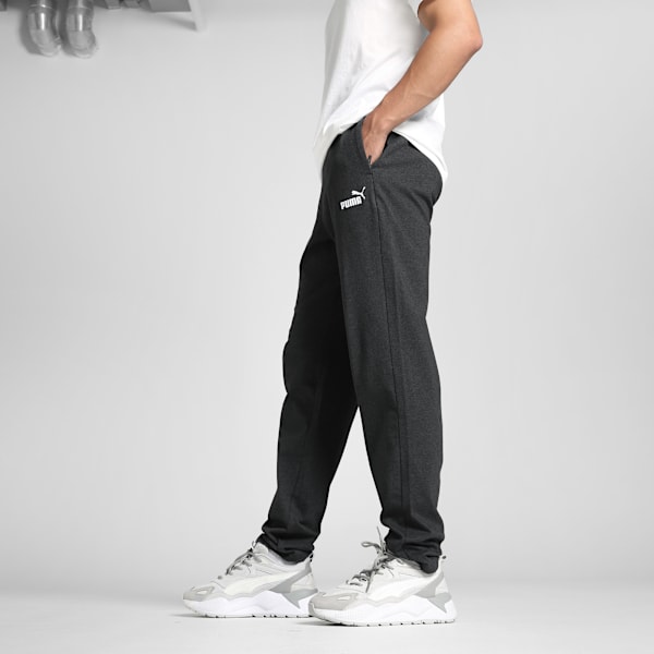 Men's Zippered Jersey Pants, Dark Gray Heather, extralarge-IND
