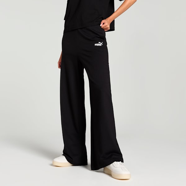 Women's Knitted Flared Pants, PUMA Black, extralarge-IND