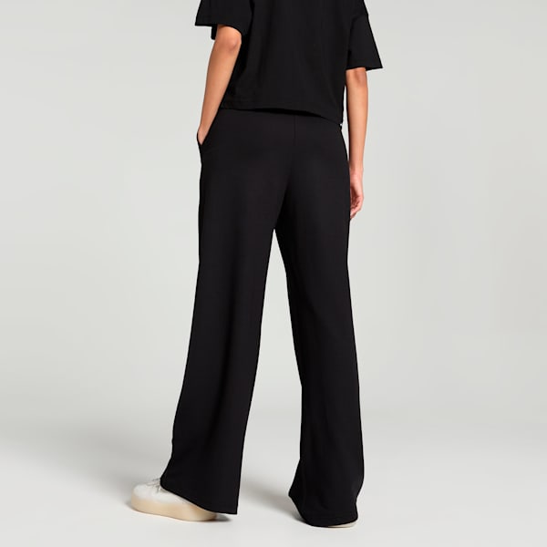 Women's Knitted Flared Pants, PUMA Black, extralarge-IND
