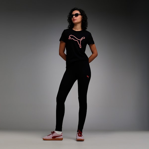Women's Logo Leggings, PUMA Black, extralarge-IND