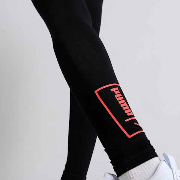 Women's Logo Leggings, PUMA Black, extralarge-IND