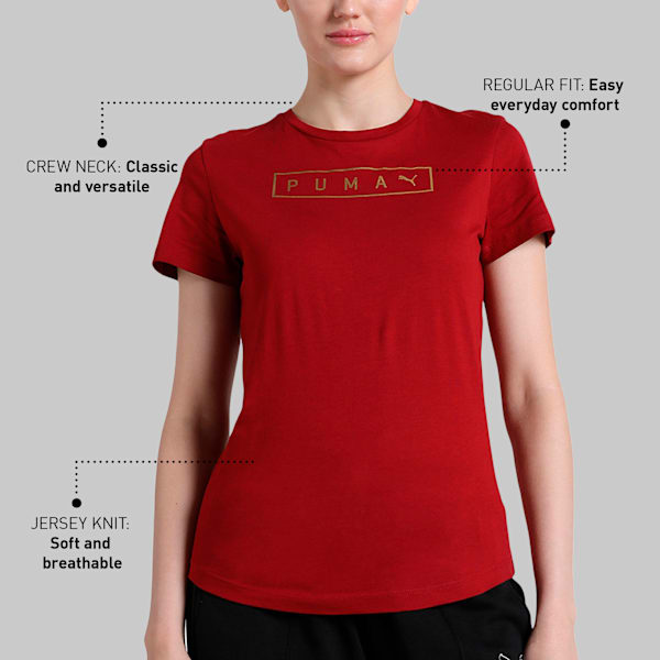 Foil Graphic Women's Tee, Red Dahlia, extralarge-IND
