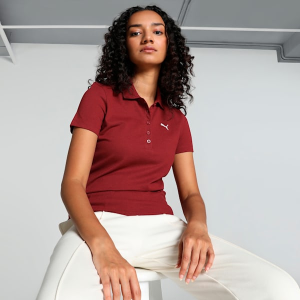 Women's Polo T-shirt, Intense Red, extralarge-IND