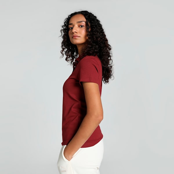 Women's Polo T-shirt, Intense Red, extralarge-IND