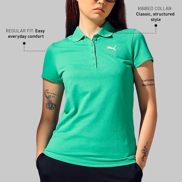 Women's Polo T-shirt, Jade Frost, extralarge-IND