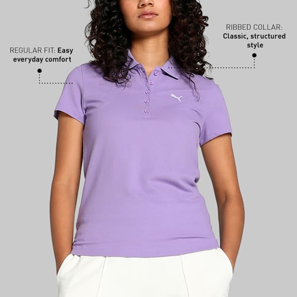 Women's Polo T-shirt, Lavender Alert, extralarge-IND