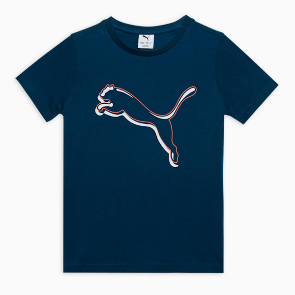 Shaded Logo Youth Tee, Sailing Blue, extralarge-IND