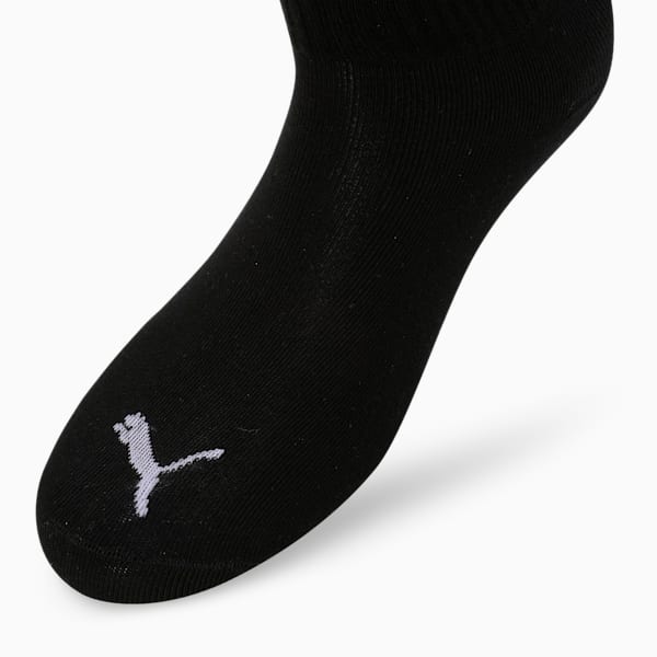 Quarter Plain Socks Pack of 6, PUMA Black, extralarge-IND