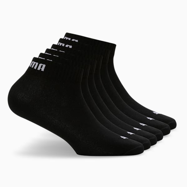 Quarter Plain Socks Pack of 6, PUMA Black, extralarge-IND