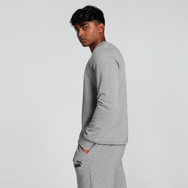 Big Logo Men's Crew-Neck Sweatshirt, Medium Gray Heather, extralarge-IND