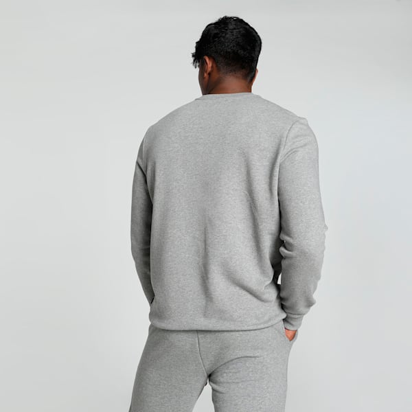 Big Logo Men's Crew-Neck Sweatshirt, Medium Gray Heather, extralarge-IND