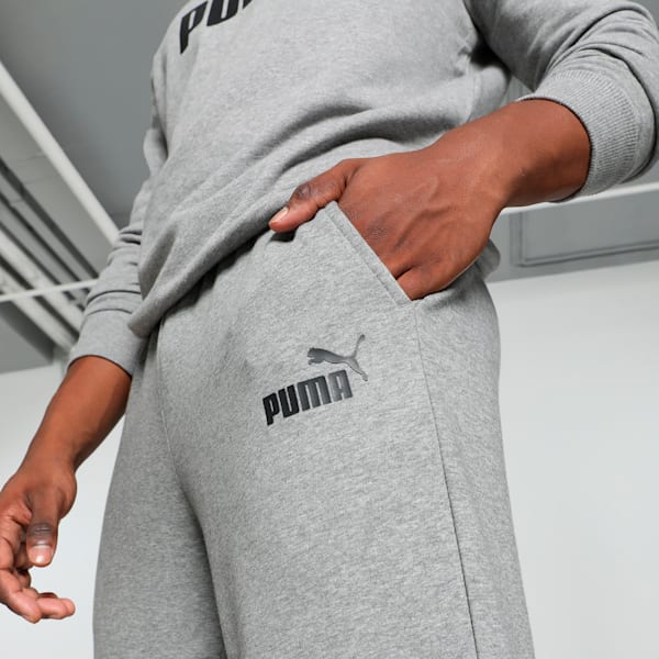 Men's Logo Knitted Pants, Medium Gray Heather, extralarge-IND