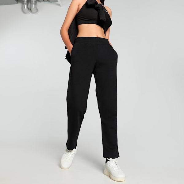 Women's Full-Length Sweatpants, Puma Black-CAT, extralarge-IND