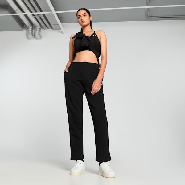 Women's Full-Length Sweatpants, Puma Black-CAT, extralarge-IND