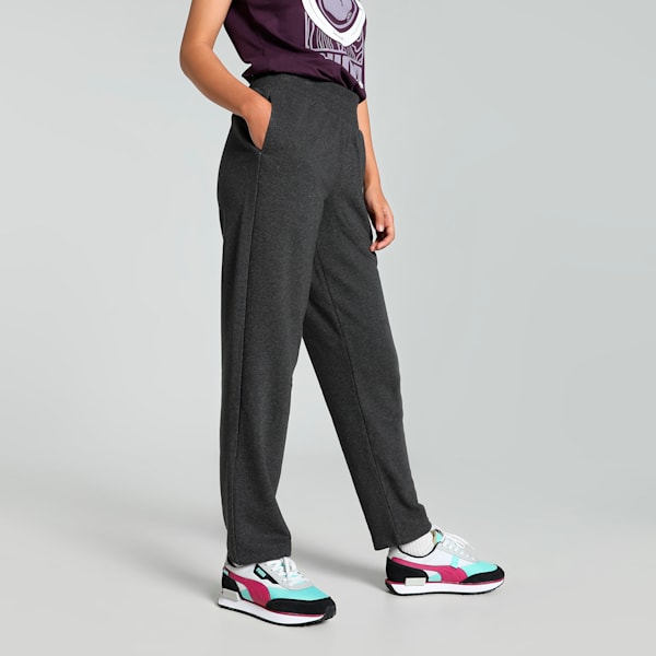Women's Knitted Sweatpants, Dark Gray Heather-CAT, extralarge-IND