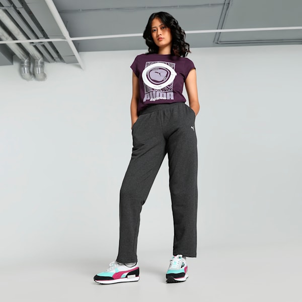 Women's Knitted Sweatpants, Dark Gray Heather-CAT, extralarge-IND