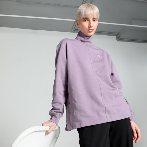 HER Women's High-Neck Sweatshirt, Pale Plum, extralarge-IND
