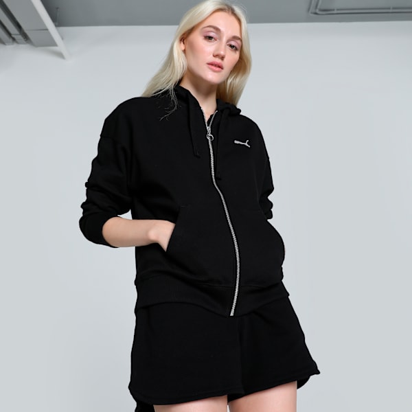 HER Full-Zip Women's Hoodie, PUMA Black, extralarge-IND