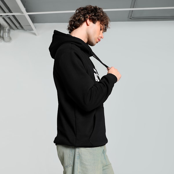PUMA POWER Men's Graphic Hoodie, PUMA Black, extralarge-IND