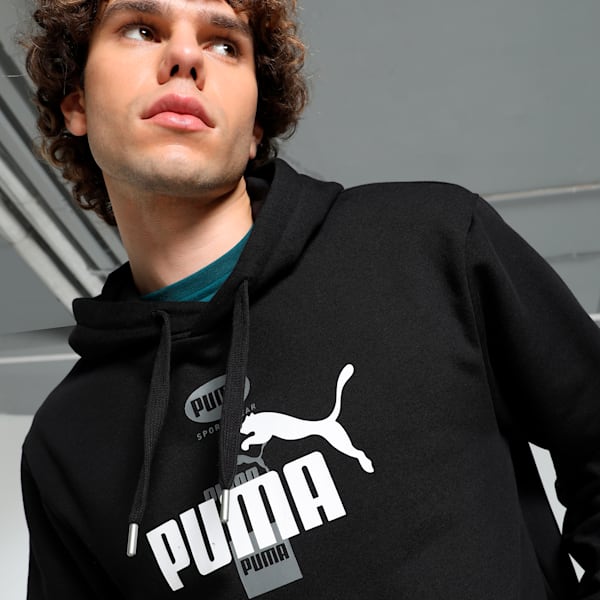 POWER Men's Graphic Hoodie, PUMA Black, extralarge-IND