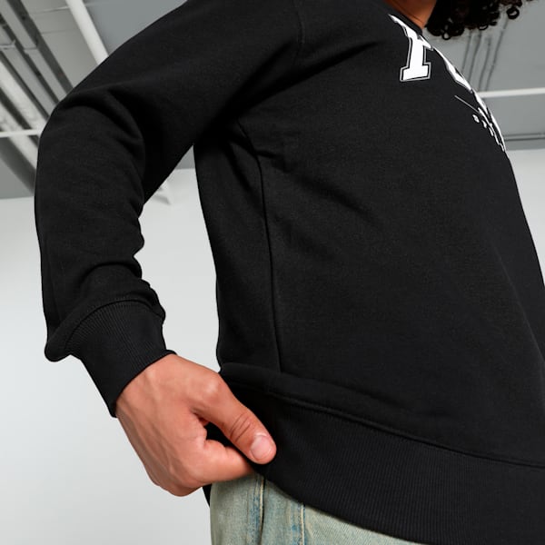 SQUAD Men's Crew-Neck Sweatshirt, PUMA Black, extralarge-IND