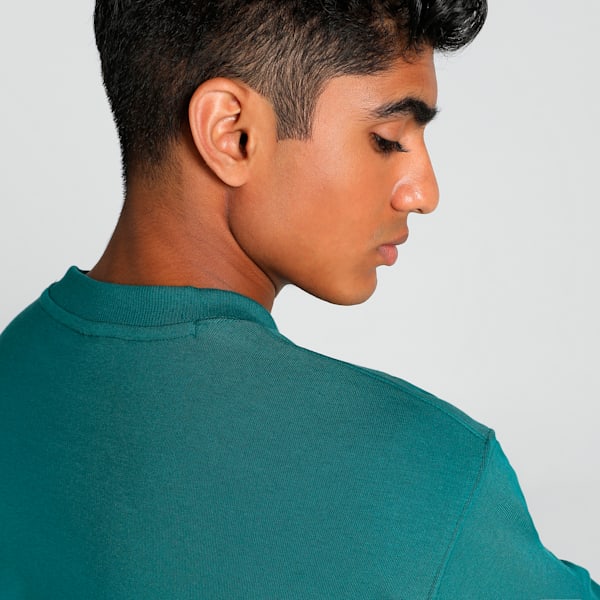 SQUAD Men's Crew-Neck Sweatshirt, Cold Green, extralarge-IND