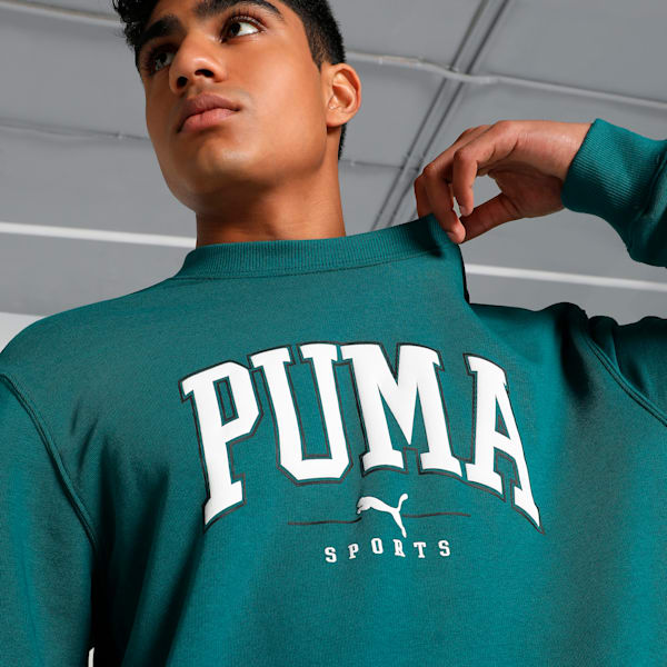 SQUAD Men's Crew-Neck Sweatshirt, Cold Green, extralarge-IND