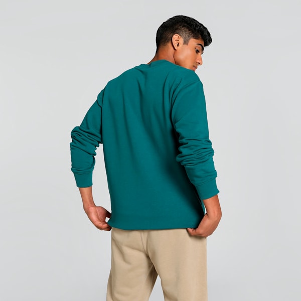 SQUAD Men's Crew-Neck Sweatshirt, Cold Green, extralarge-IND