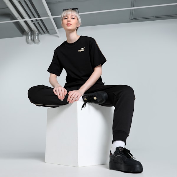 TAPE MINIMAL GOLD Women's Relaxed Fit Tee, PUMA Black, extralarge-IND