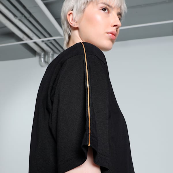 TAPE MINIMAL GOLD Women's Relaxed Fit Tee, PUMA Black, extralarge-IND